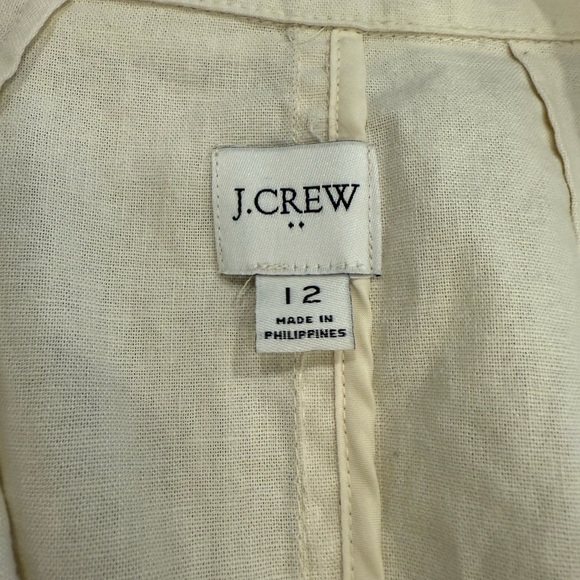 J. Crew Women's Blazer Size 12 Natural Beige Linen NWT - Picture 5 of 11